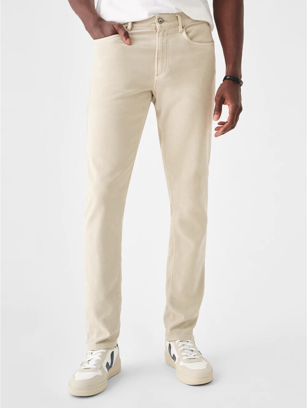 FAHERTY | STRETCH TERRY 5-POCKET | BEIGE | SLIM FIT SIZE 30